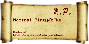 Mocznai Pintyőke névjegykártya